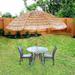 Backyard X-Scapes 9.5 ft Natural Tiki Thatch Patio Umbrella Hawaiian Style Palapa Steel Market Umbrella Metal | 96 H in | Wayfair SU-10