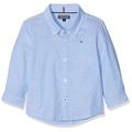 Tommy Hilfiger - Tommy Hilfiger Boys - Boy's Shirts - Blue Shirts Boys Formal - Stretch Regular Fit Shirt - Boy's Stretch Oxford Shirt - Blue - Size 12 Years