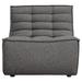 Marshall Scooped Seat Armless Chair in Grey Fabric by Diamond Sofa - Diamond Sofa MARSHALLACGR