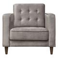 Juniper Tufted Chair in Champagne Grey Velvet - Diamond Sofa JUNIPERCHCG