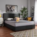 Baxton Studio Netti Dark Grey Fabric 2-Drawer Queen Size Platform Storage Bed - Wholesale Interiors Netti-Charcoal Grey-Queen