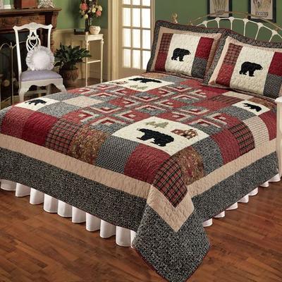 Cabin Fever Patchwork Quilt Multi Warm, King, Multi Warm