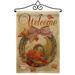 Breeze Decor Cornucopia Wreath Burlap Fall Harvest & Autumn 2-Sided Burlap 19 x 13 in. Garden Flag in Brown | 18.5 H x 13 W x 1 D in | Wayfair