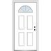 Verona Home Design Sunburst Internal Grilles Primed Steel Prehung Front Entry Doors Metal | 81.75 H x 30 W x 4.56 D in | Wayfair ZZ365520L