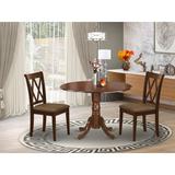 Winston Porter Honalee Drop Leaf Solid Wood Dining Set Wood/Upholstered in Brown | Wayfair 1228059E08974835970485EDA5EC70A2