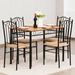 Charlton Home® Oliveras 4 - Person Dining Set Wood/Upholstered/Metal in Brown | Wayfair 1D43FCC6B71247E8B03C7341FF04F374