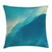 East Urban Home Oil Cloud Wave w/ Ombre Seem Indoor/Outdoor 40" Throw Pillow Cover Polyester | 40 H x 40 W x 0.1 D in | Wayfair