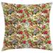 East Urban Home Floral Indoor/Outdoor 26" Throw Pillow Cover Polyester | 26 H x 26 W x 0.1 D in | Wayfair 1BD0867CED4F4421A506A8036421A496