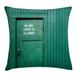East Urban Home Monochrome Vintage Wooden Local Irish Pub Rustic Door Indoor/Outdoor 28" Throw Pillow Cover Polyester | Wayfair
