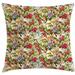 East Urban Home Floral Indoor/Outdoor 36" Throw Pillow Cover Polyester | 36 H x 36 W x 0.1 D in | Wayfair BD1BCA3A28EF45A584147D674BF99318