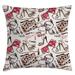 East Urban Home Feminine Shoes Lipstic Perfume Accessory Indoor/Outdoor 36" Throw Pillow Cover Polyester | 36 H x 36 W x 0.1 D in | Wayfair