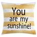 East Urban Home You Are My Sunshine Indoor/Outdoor 40" Throw Pillow Cover Polyester | 40 H x 40 W x 0.1 D in | Wayfair