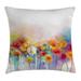 East Urban Home Gerbera Bouquet Textured in An Artisan Expression Indoor/Outdoor Floral 36" Throw Pillow Cover | 36 H x 36 W x 0.1 D in | Wayfair