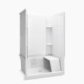 Sterling by Kohler 60" W x 74.5" H Framed Rectangle Shower Stall w/ Seat, Towel Bar & Base Included in Gray | 74.5 H x 60 W x 36 D in | Wayfair
