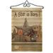 Breeze Decor A Star Is Born Burlap Special Occasion Family 2-Sided Burlap 19 x 13 in. Garden Flag in Brown | 18.5 H x 13 W x 0.1 D in | Wayfair