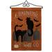 Breeze Decor Haunting We Go 2-Sided Burlap 13 x 18.5 in. Garden Flag in Black/Brown | 18.5 H x 13 W x 1 D in | Wayfair