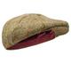 Dingwall 8 Piece Flat Cap - 100% Handwoven Wool - Harris Tweed - Water Resistant - Pine Gold Herringbone - 62cm