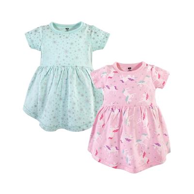 Hudson Baby Baby Girl Cotton Dress, 2 Pack - Pink