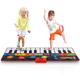 Abco Tech Giant Piano Mat - Jumbo Floor Keyboard with Play, Record, Playback and Demo Modes - New Look - 8 Different Musical Instruments Sound Options - 70in Play Mat - 24 Keys