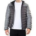 Style Spot Brave Soul Reflective Gilet Bodywarmer Taped Stripe Quilted Padded Winter Threadbare Hooded Bubble Jacket Glow Up Puffer Jacket (L) Grey