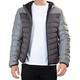 Style Spot Brave Soul Reflective Gilet Bodywarmer Taped Stripe Quilted Padded Winter Threadbare Hooded Bubble Jacket Glow Up Puffer Jacket (L) Grey