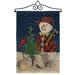 Breeze Decor Lumberjack Snowmen Winter Wonderland Impressions 2-Sided Burlap 19 x 13 in. Garden Flag in Black/Brown | 18.5 H x 13 W x 1 D in | Wayfair