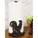 Fleur De Lis Living Proud Farm Rooster Chicken Freestanding Paper Towel Holder Iron/Metal in Black/Gray | 13.5 H x 8.75 W x 8.5 D in | Wayfair