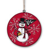 Louisville Cardinals Metal Snowman Ornament