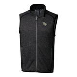 Men's Cutter & Buck Charcoal UCF Knights Mainsail Full-Zip Vest