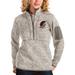 Women's Antigua Natural Portland Trail Blazers Fortune Quarter-Zip Pullover Jacket