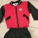 Nike Matching Sets | Host Pick Nike Boys Red And Black Nylon Lined Jogging Suit | Color: Black/Red | Size: 2tb