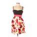 Iz Byer Casual Dress: Red Floral Dresses - Women's Size 3