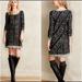 Anthropologie Dresses | Anthropologie Black Gray Moth Stitched Tunic Dress | Color: Black/Gray | Size: M