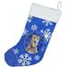 The Holiday Aisle® Winter Snowflakes Christmas Stocking Polyester in Blue | 18 H x 13.5 W in | Wayfair 2AAA69FEB11444E8AF67327F2C28A992