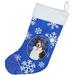 The Holiday Aisle® Winter Snowflakes Christmas Stocking Polyester in Blue | 18 H x 13.5 W in | Wayfair 986D4D36AB174DB3A0145F5EFA958713