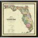 East Urban Home New Map of The State of Florida, 1870 by Columbus Drew - Picture Frame Graphic Art Print on Paper Paper | 1.5 D in | Wayfair