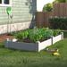 Winston Porter Lonara Plastic Raised Garden Bed Plastic in Black | 11 H x 96 W x 45 D in | Wayfair 11181