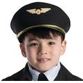 Dress Up America Pilotenmütze – Schwarze Flugkapitänsmütze – Pilotenkostüm-Zubehör für Kinder und Erwachsene