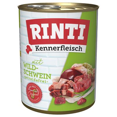 24x800g Wilschwein Kennerfleisch RINTI Sparpaket Hundefutter