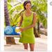 Athleta Dresses | Athleta Lycra Sport Tangelo Sundress In Green | Color: Green | Size: Xs