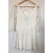 American Eagle Outfitters Dresses | Aeo Ivory Lace Long Sleeve Dress | Color: Cream/White | Size: M