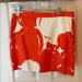 J. Crew Skirts | Jcrew Coral/Ivory Pique Skirt- Excellent Condition | Color: Cream/Orange | Size: 6