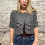 Anthropologie Tops | Anthropology Cropped Jacket Elevenses 8 | Color: Gray | Size: 8