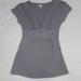 American Eagle Outfitters Tops | American Eagle Outfitters Gray Vneck Top | Color: Cream/Gray | Size: Xs
