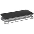 Bakaji Kaffeekapselhalter und Kaffeepads Nespresso Nescafé Lavazza aus Metall ausziehbarer Schublade Silber und Top Schwarz (36 x 28 x 7,5 cm)