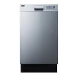 Summit Appliance Apartment Friendly 18" 49 Built-In Full Console Dishwasher in Gray | 34.25 H x 17.75 W x 22.38 D in | Wayfair DW18SS4