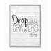 Ebern Designs 'Drop Your Drawers Bathroom Laundry Design' Graphic Art on Canvas in Black/Gray | 20 H x 16 W x 1.5 D in | Wayfair
