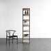 Trent Austin Design® Riddell Etagere Bookcase Wood in Black/Brown | 78.8 H x 15.8 W x 15.8 D in | Wayfair 97EB95CF486A4029AA5FC05773514E99