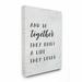 Gracie Oaks 'Together Home Family Inspirational Word on Wood Texture Design' Graphic Art on Canvas in White | 48 H x 36 W x 1.5 D in | Wayfair