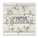 Gracie Oaks Simply Blessed Flower Farm Rustic Wood Textured Word Design - Graphic Art Print on Canvas Wood in Brown | 12 H x 12 W x 0.5 D in | Wayfair